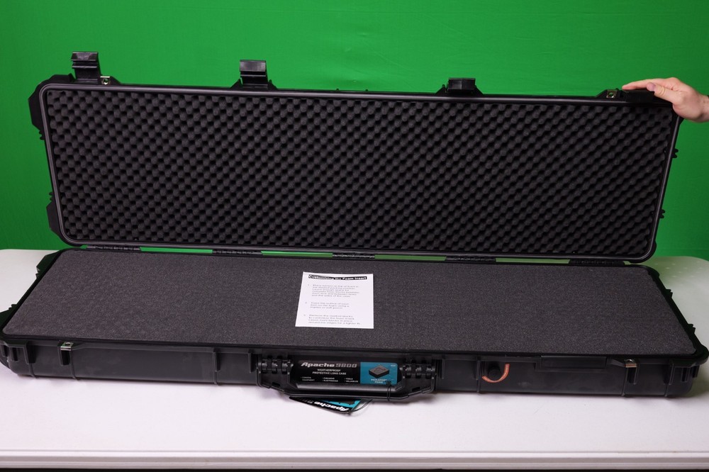 Apache 9800 Rugged, Wheeling Long Case w/ Adjustable Foam Inserts, 64520