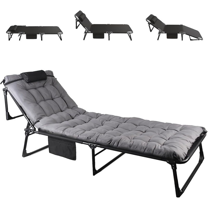 Portable Folding Camping Cot Tri-Fold Design Easy Setup Compact Durable Bed New