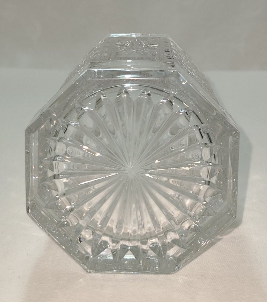 Pickle Castor Set INSERT ONLY Clear 8 Sided Paneled Starburst Pattern Vintage