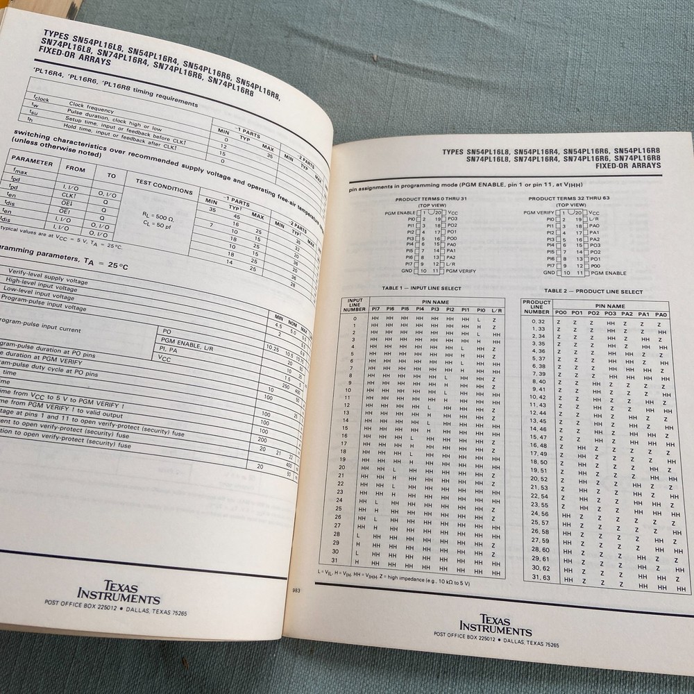 Book Lot Texas Instruments TTL Data V 2 Linear Circuits Field Logic Programmable