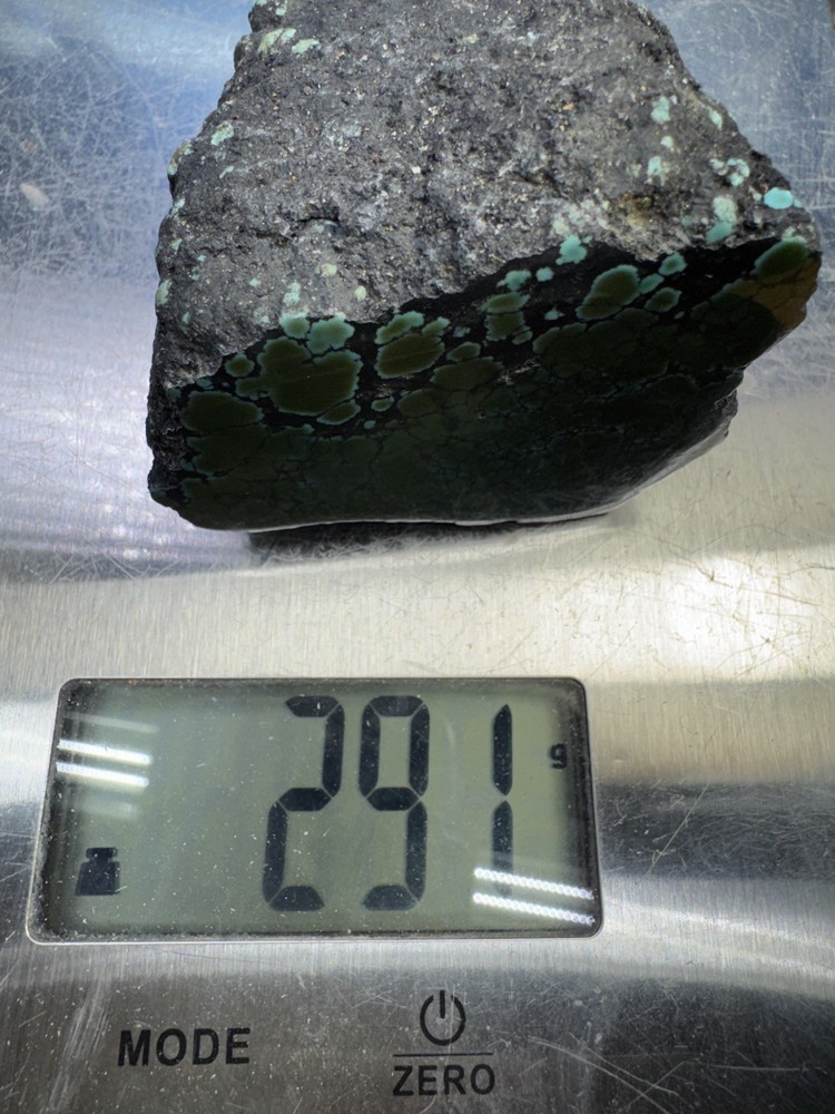 Hubei turquoise stabilized great multi color polychrome solid spiderweb nugget