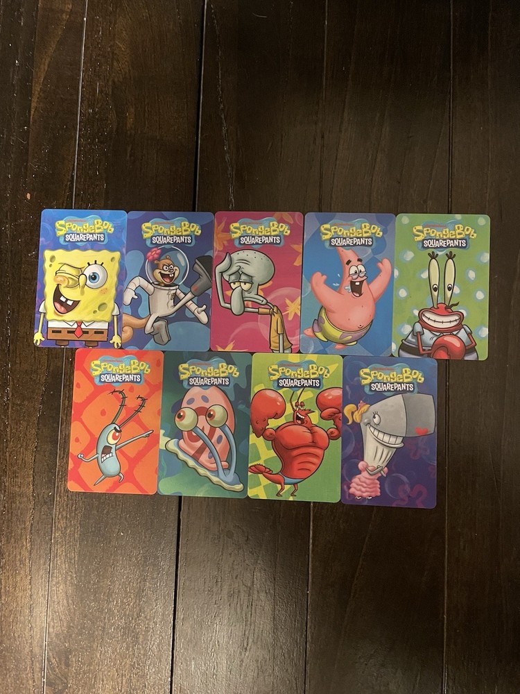 SpongeBob SquarePants Arcade Coin Pusher Cards COMPLETE SET with GARY & BARCODES