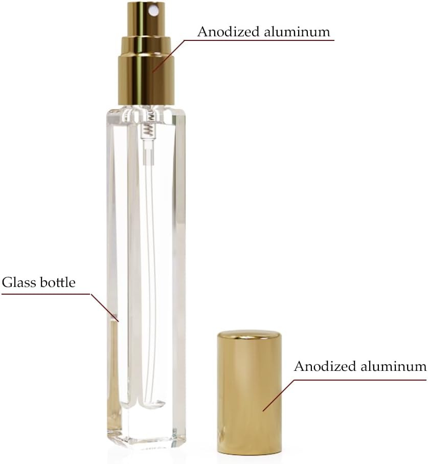 5PCS Cologne Atomizer Empty, 10ML Mini Perfume Bottles Refillable with Dispenser