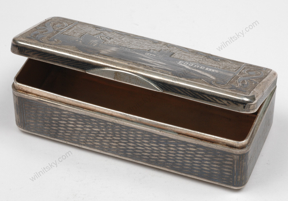 Moscow silver with niello box, 1857