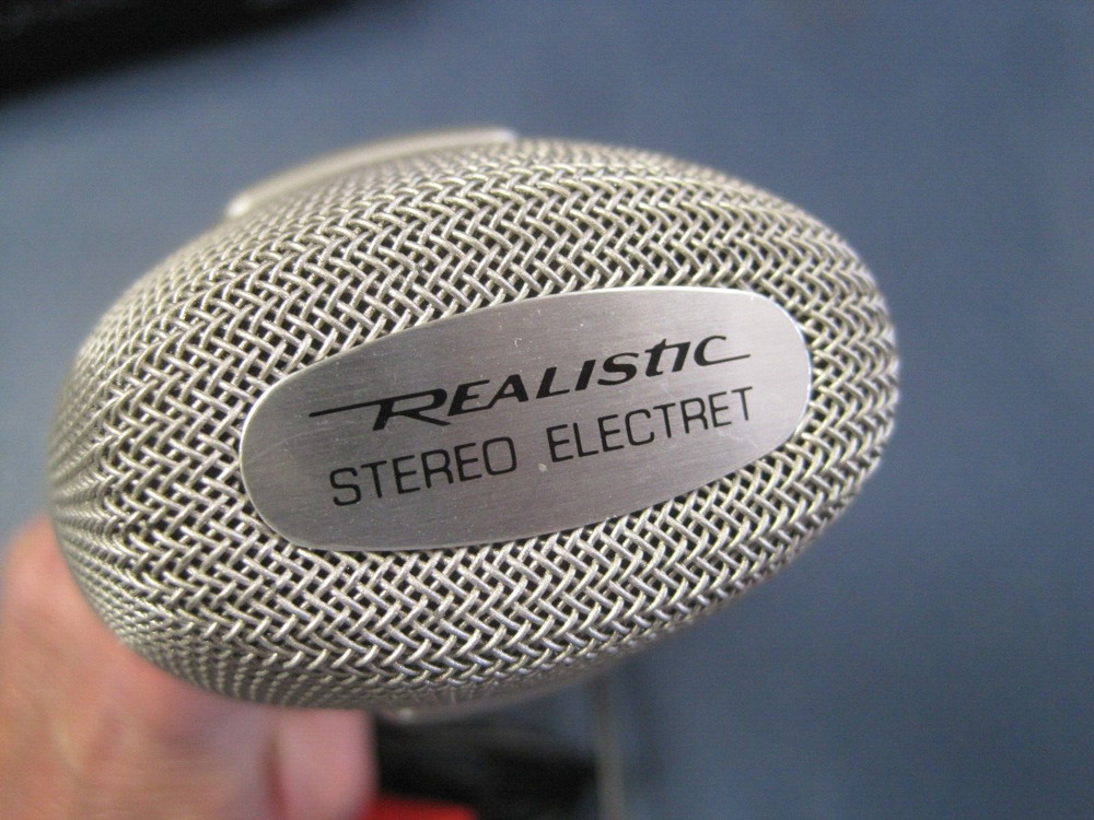 Vintage Realistic Dual Pattern Stereo Electret Microphone System # 33-919 w Case