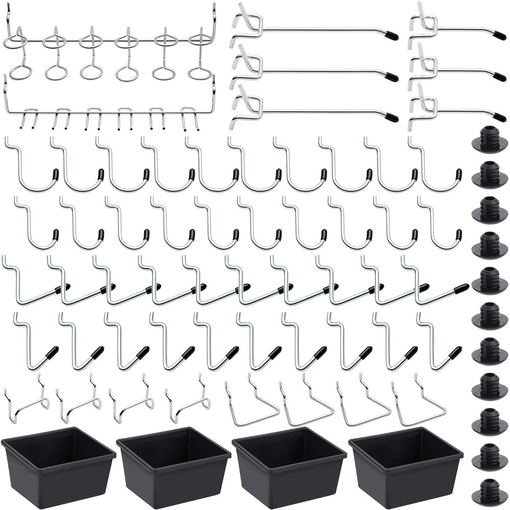 Pegboard Hooks, Peg Board Accesories, for Organizing Various Tools, 146 Pieces,
