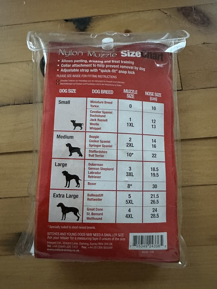 New Mikki Dog Muzzle Size 2