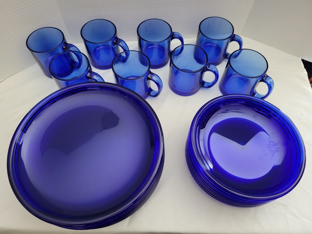 Cobalt Blue Glass Dish Set