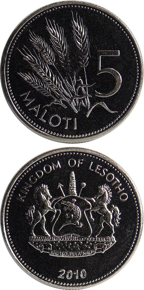 Lesotho 5 Maloti 2010 UNC (KM# 59)