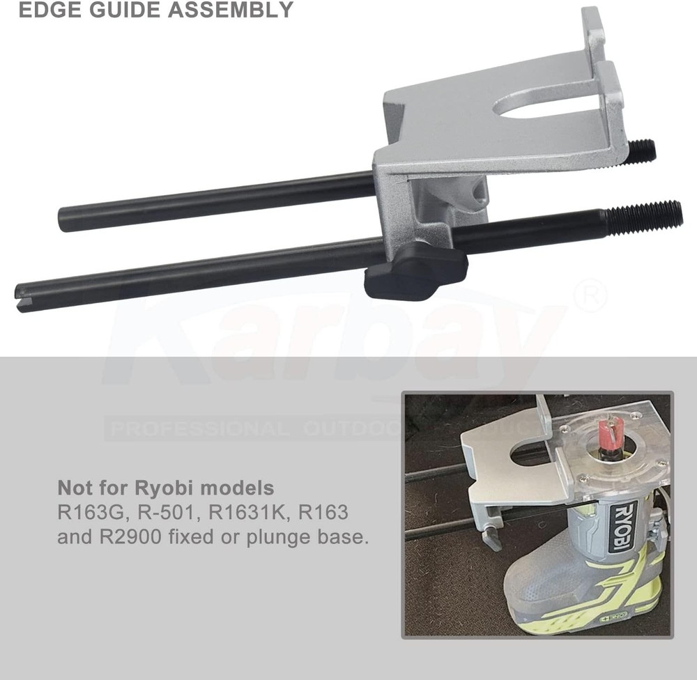 Edge Guide Assembly for 18V Trim Routers, Compatible with Multiple Models