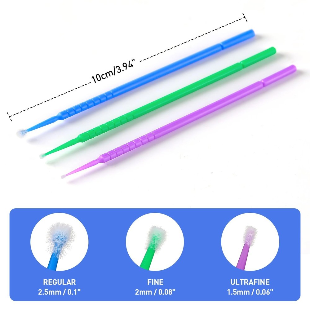 400pcs Dental Micro Applicators Brushes Fine, Disposable Microswabs