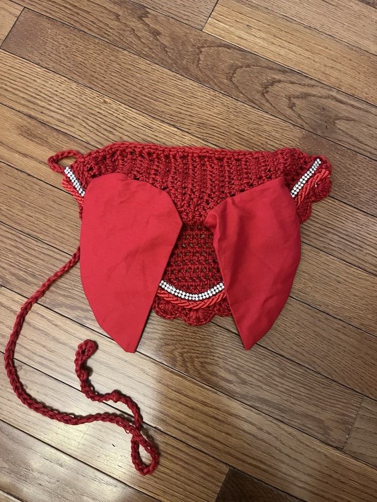 New red pony ear bonnet