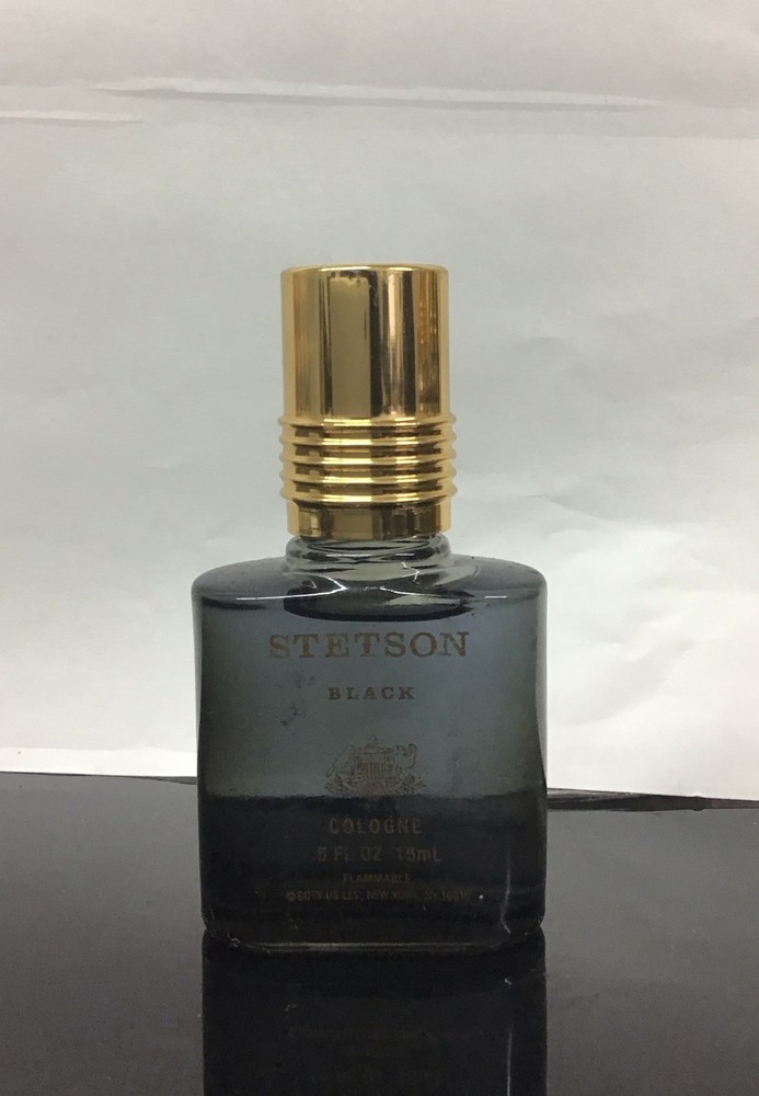 Coty STETSON BLACK Cologne Splash .5 FL OZ, As Pictured, No Box.