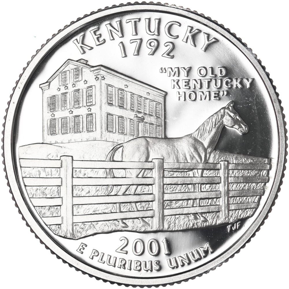 2001 S State Quarter Kentucky Gem DCam Proof CN-Clad