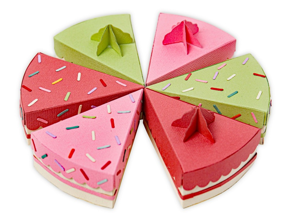 Sizzix Thinlits Cake Slice Box 10PK set #665883 Retail $28.99 by Kath Breen