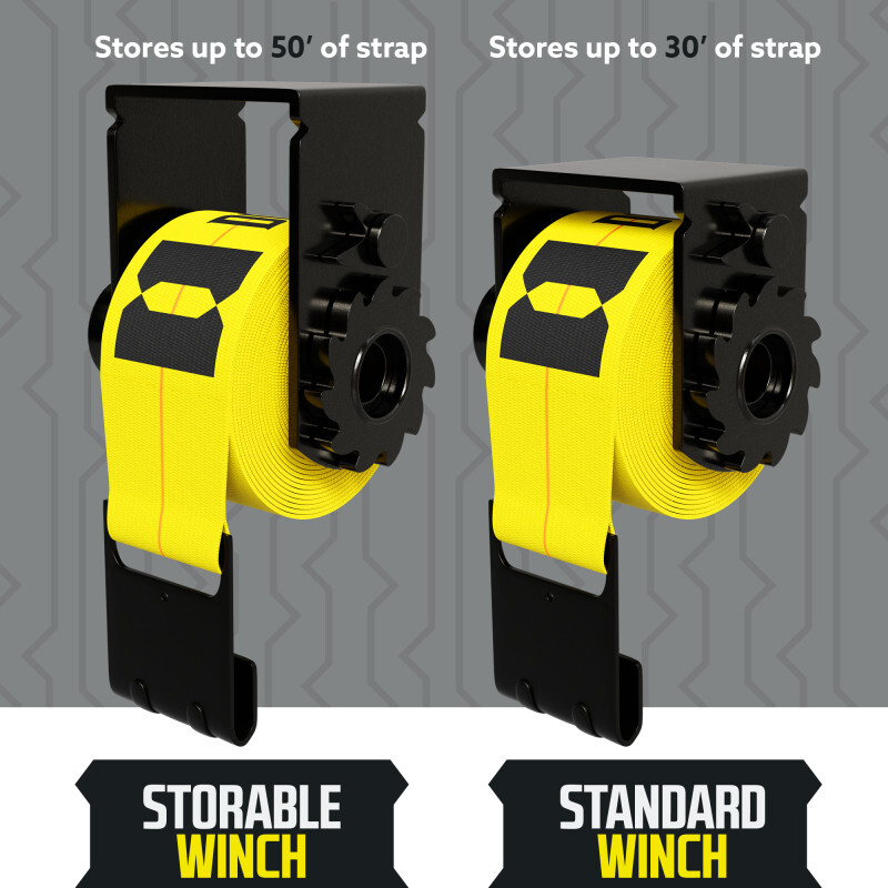 DC Cargo Flatbed Sliding Winch, Storable, 4-pack