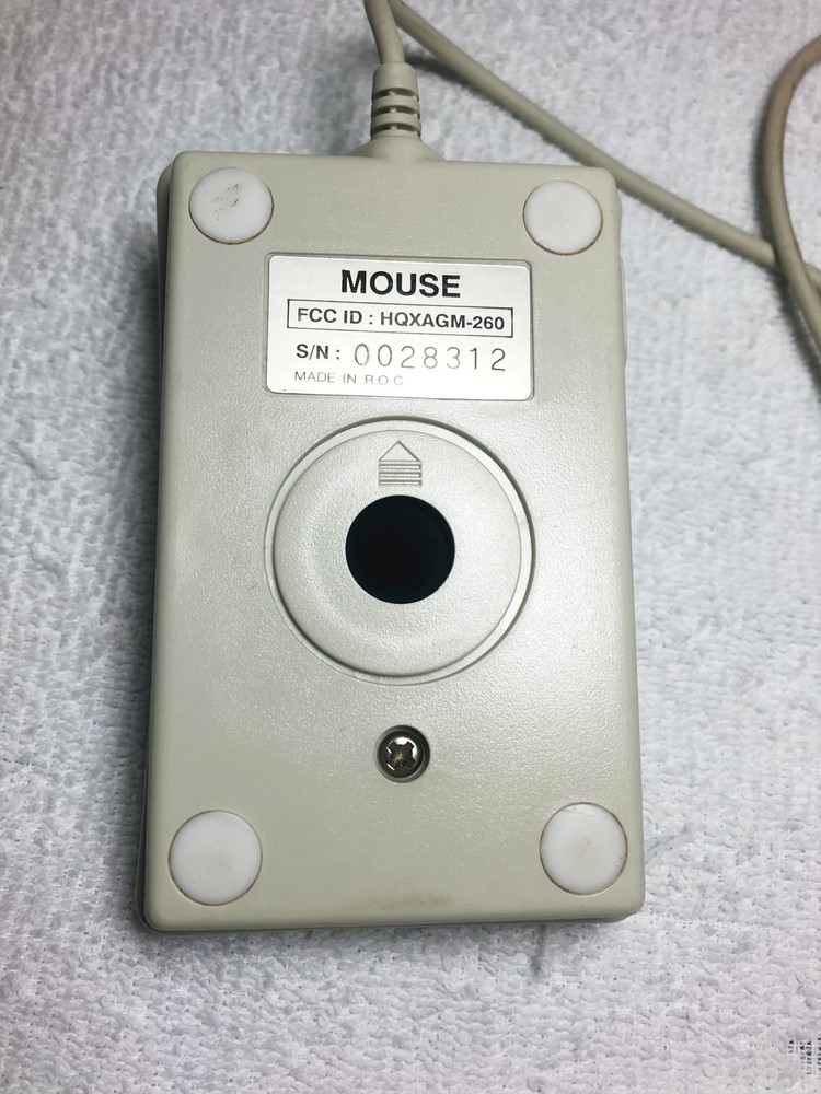 Vintage PC Computer Three Button Mouse Plus HQXAGM-260 with PC/MS Switch