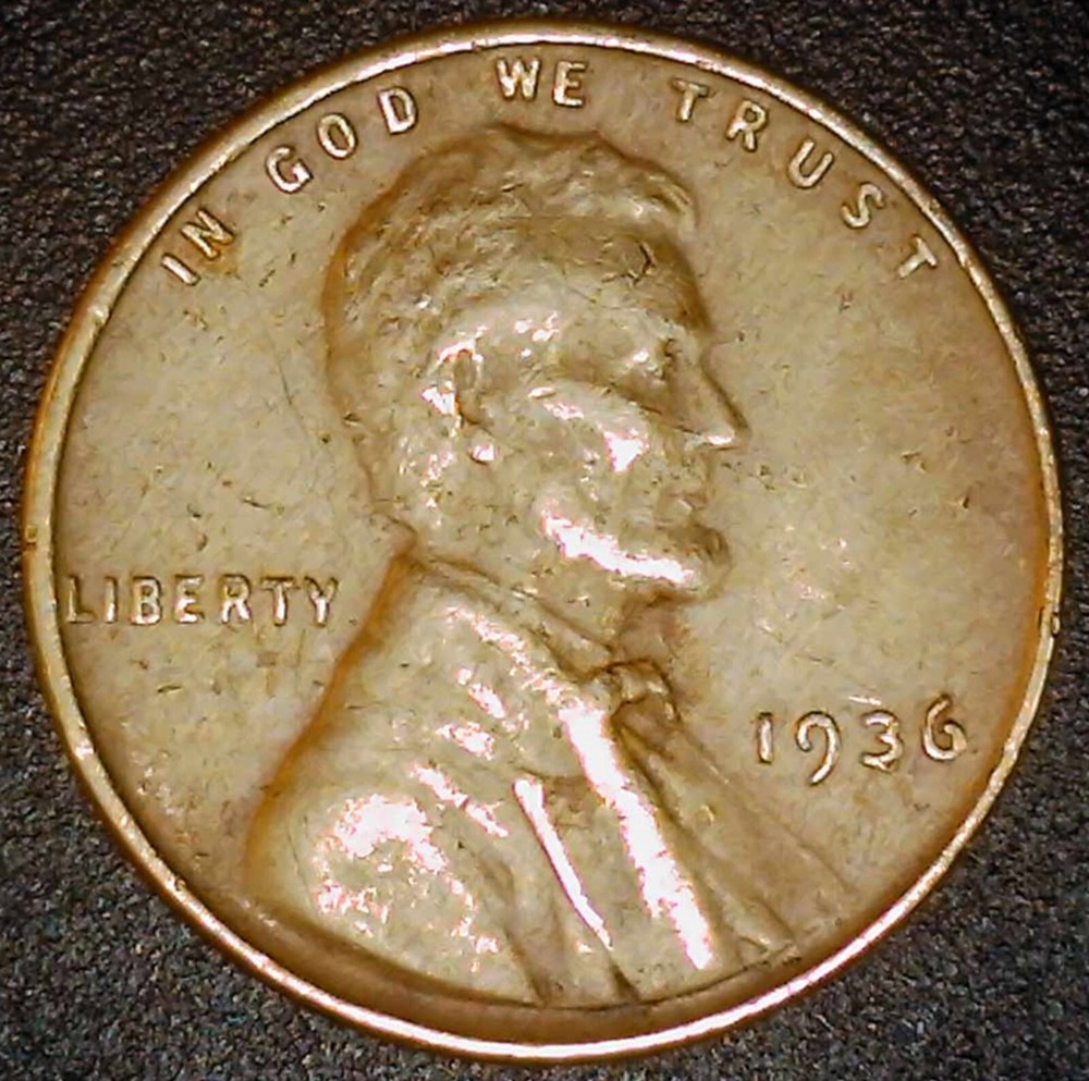 1936 Wheat Penny Cent Coin