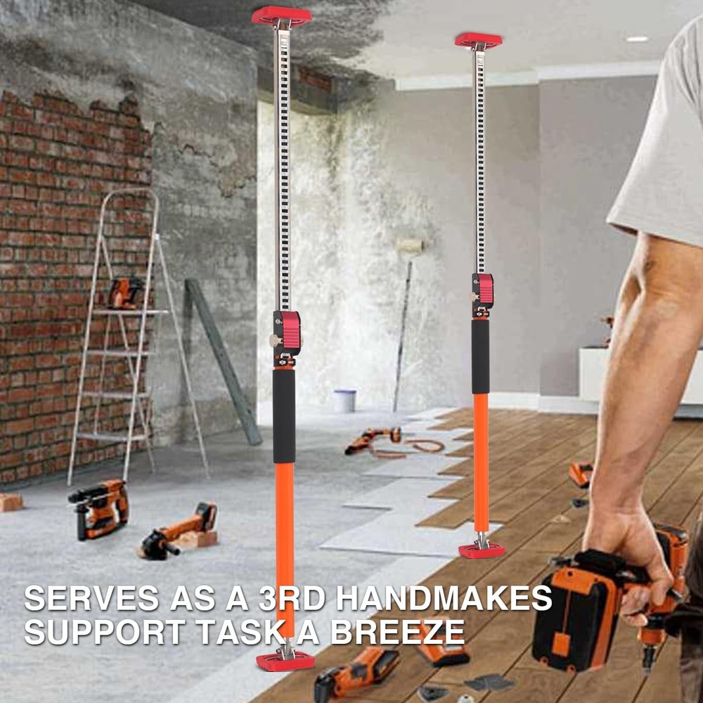 Adjustable Support Pole 2-Pack Telescopic Rod 35-63in Construction Ceiling