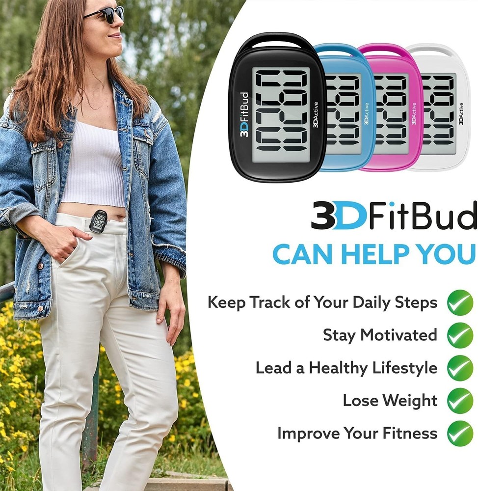 3D Tri-Axis Sensor Pedometer - Simple Step Tracker with User-Friendly Design