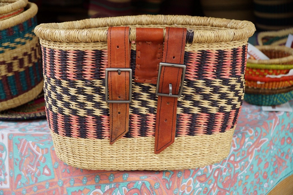 Hand Woven Bicycle Basket