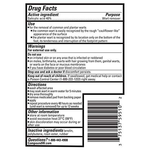 Compound W Wart Remover Maximum Strength One Step 14 Count (Pack of 1), White
