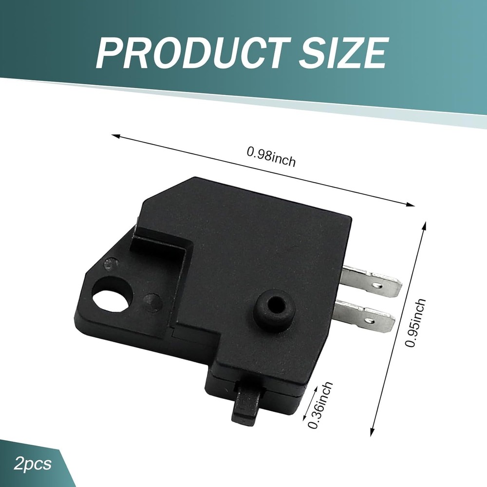 Motorcycle Front Brake Light Stop Switch, Square Type Upper Pump Black