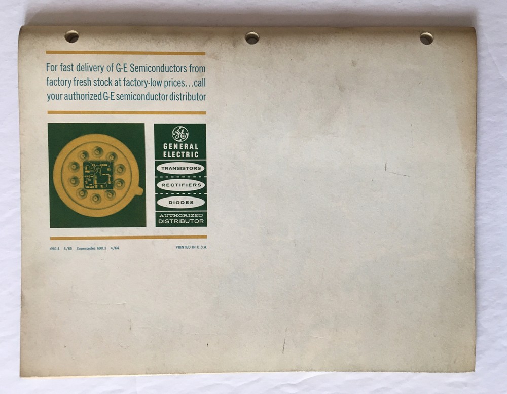 Vintage GE Semiconductor Catalog. D