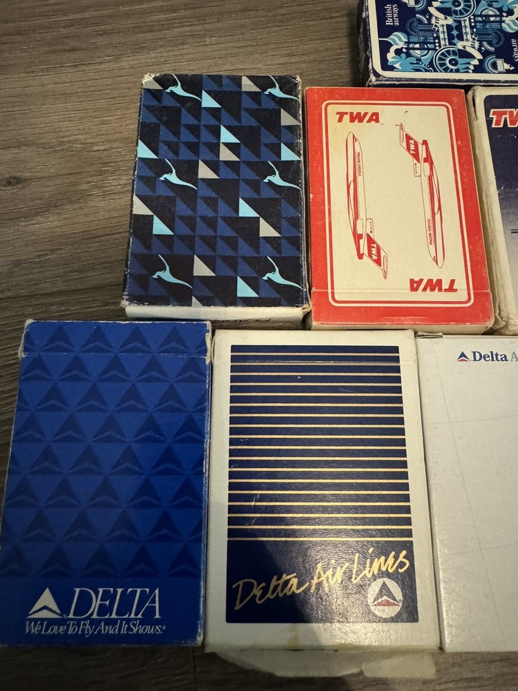 vintage airline playing cards