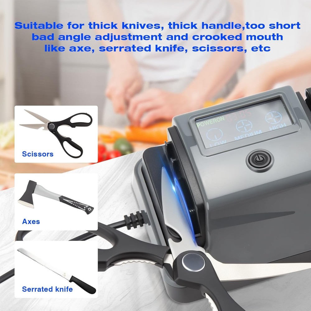Multi-function 5-in-1 Electric Knife Sharpener-3 Rotational Speed Adjustable US