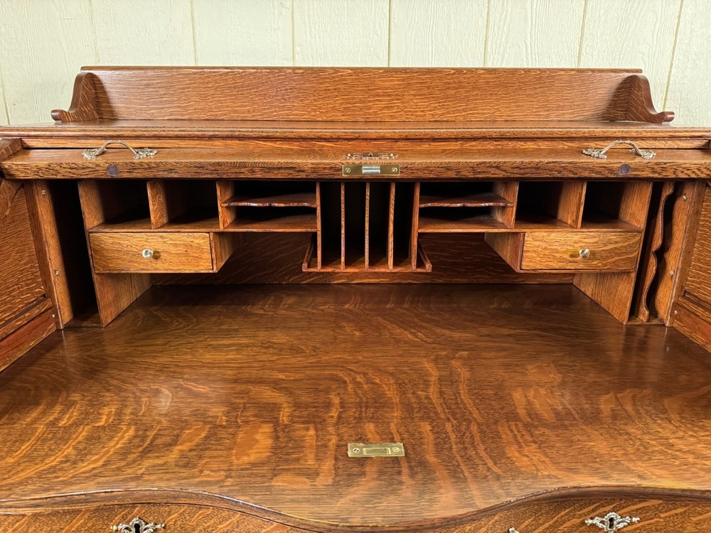 Antique Oak Macey's Roll Top Desk