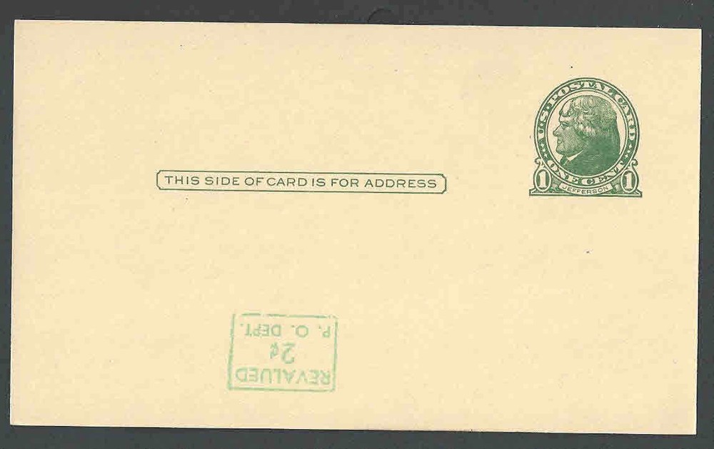 ERROR UX39d PC INVERTED SURCHARGE L.L. UPSS #S56-1f MINT