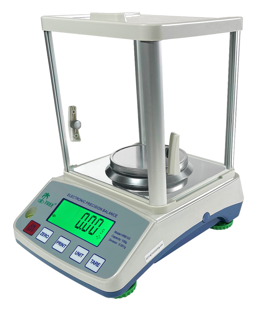 Tree HRB 303 Analytical Scale – 0.001g Precision, Dual Display, Draft Shield