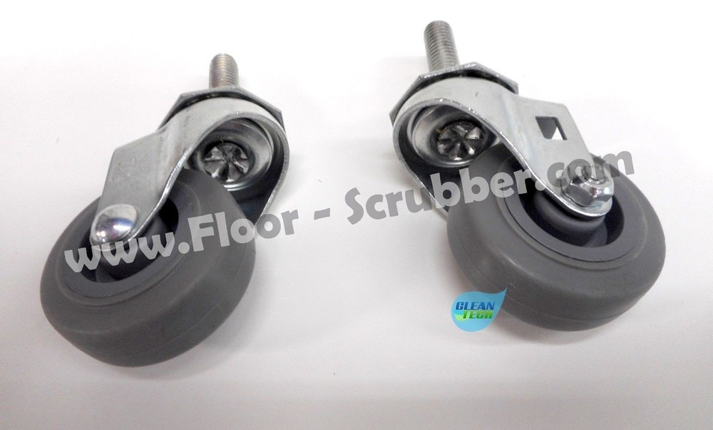 (2) Swivel Caster Assembly, Squeegee Caster Wheel 1006343