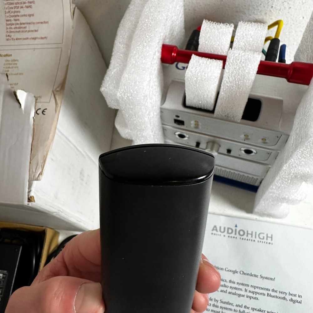 Google Chordette Carry Stereo Streaming Compact Bluetooth Digital Audio System