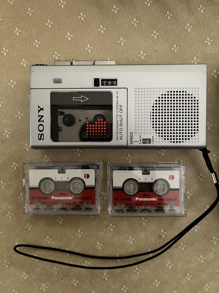 Sony Microcassette M-10 Recorder Vintage Turns On, but non-functioning