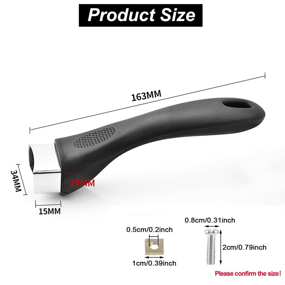 LIFTATAPA Bakelite Pot Handle, Scald-Proof Long Handle Replacement Black