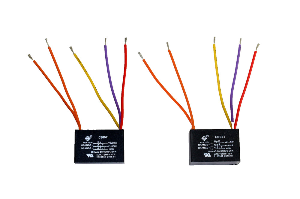 CEILING FAN CAPACITOR CBB61 5uf+6uf+4.5uf 5 Wire Quantity 2