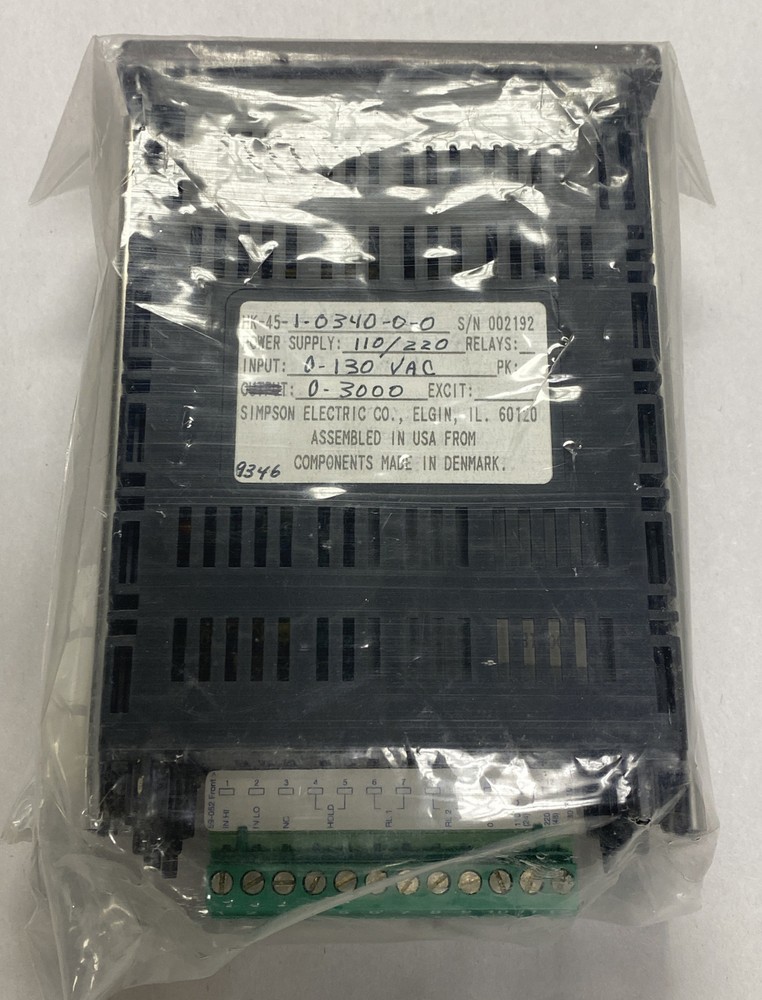 Simpson,HK-45-1-0340-0-0,Digital Panel Meter NOS