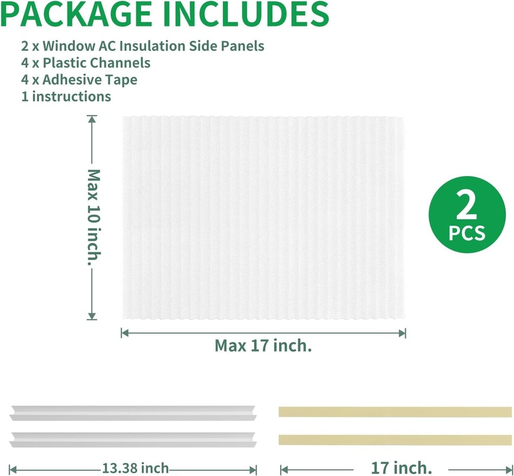 Window Air Conditioner Side Insulated Panel, 2PIC Insulation Panels Window