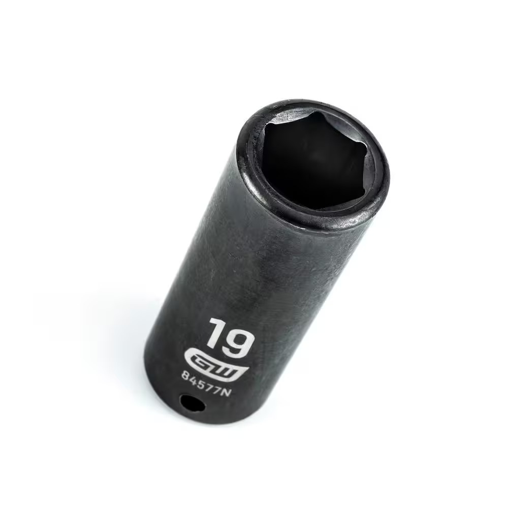 1/2 In. Drive 6 Point Metric Deep Impact Socket 19 Mm