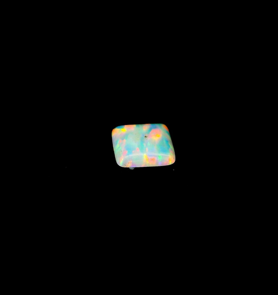 0.25ct Square Shape White Multi-Color Opal 5 x 5 mm