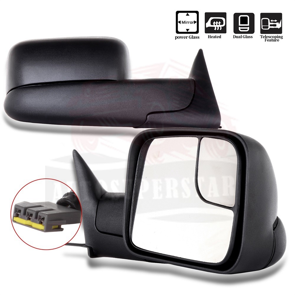 2 pcs LH+RH Extend Fold POWER Side Mirrors For Dodge Ram 1500 1994-1997