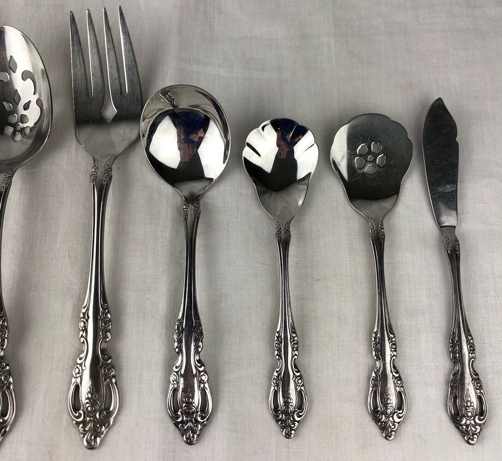 Oneida Community Brahms Stainless Flatware 7 Serving Pc Sauce Ladle Meat Fork