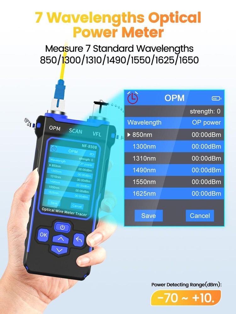 Efficient Network Tester with POE Capability and Non-Contact Voltage Detection