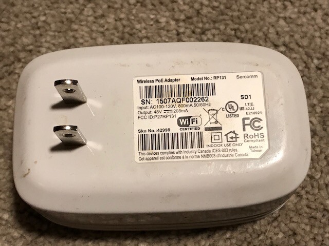 RP131 Wireless PoE Adapter