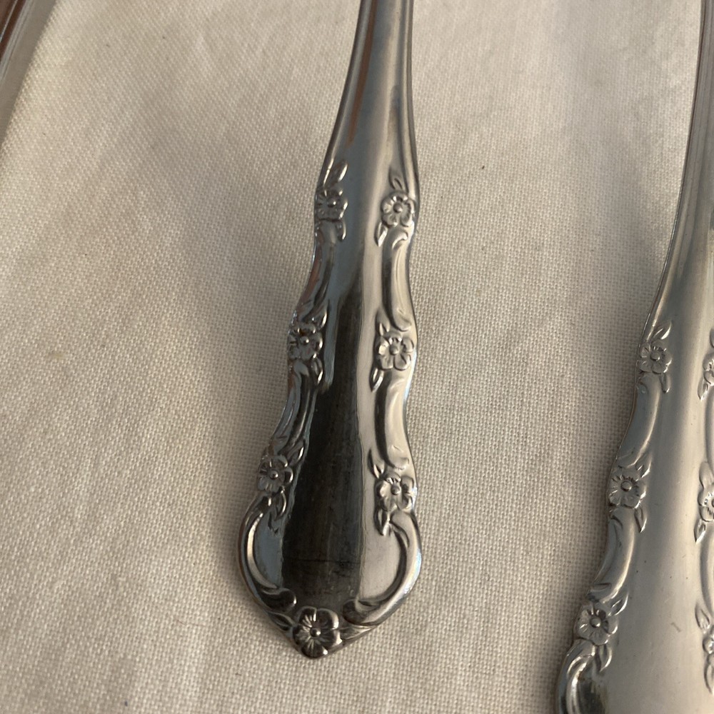 Select Stainless Flatware Korea Rose 20 Pieces Replacement Floral Flowers