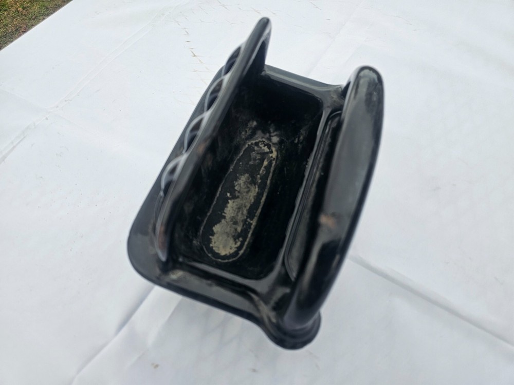 Rare!! Black Cast Iron Soap Dish In Wall!!