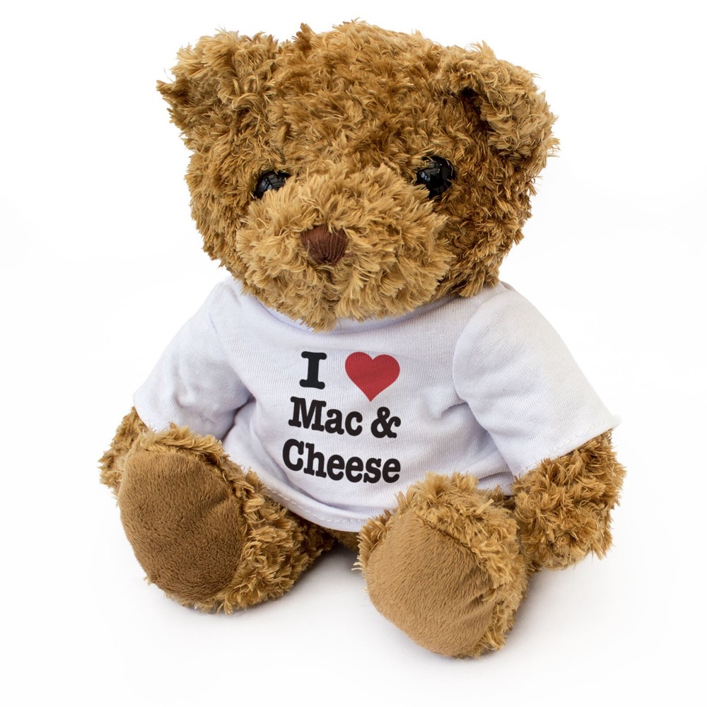 NEW - I LOVE MAC & CHEESE - Teddy Bear - Cute Cuddly Soft - Gift Present