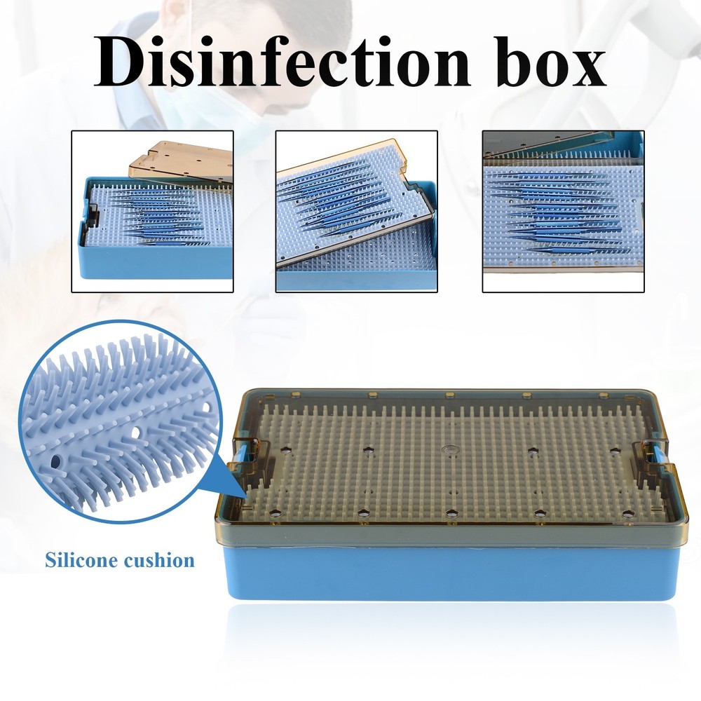 Double Layer Autoclavable Instruments Sterilization Tray Case Disinfection Box